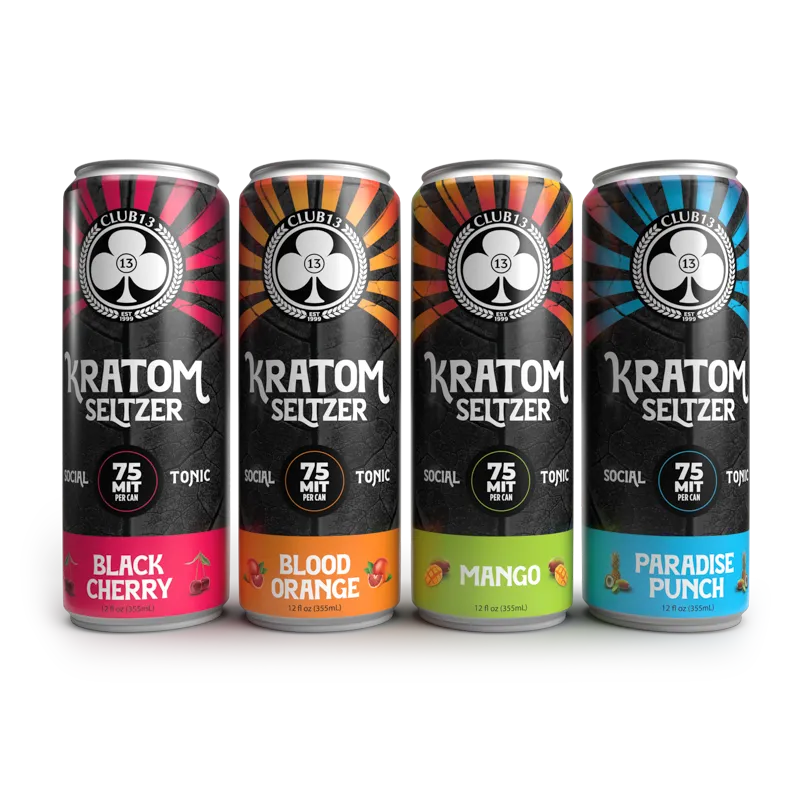 Club 13 - Kratom Seltzer 75 MIT Flavored Drinks I 24 pack