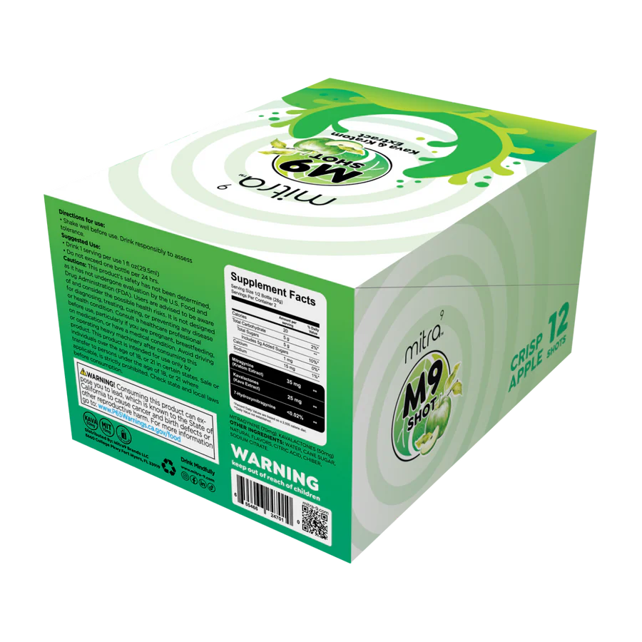 Mitra-9 Kratom & Kava Shot 2oz I Display Box of 12