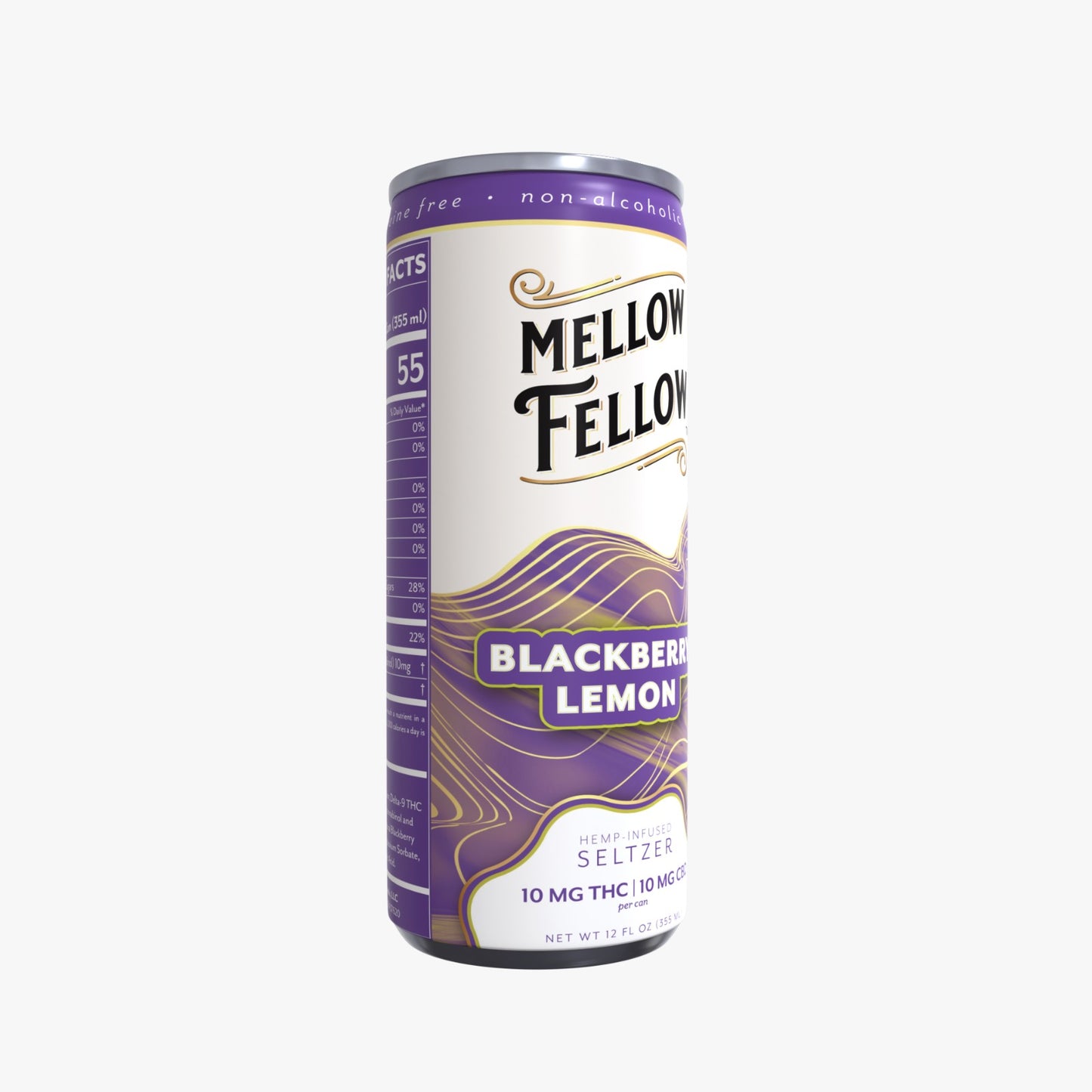 Mellow Fellow Delta 9 THC + CBD Seltzer Beverage 20MG - 24 Packs MASTER CASE