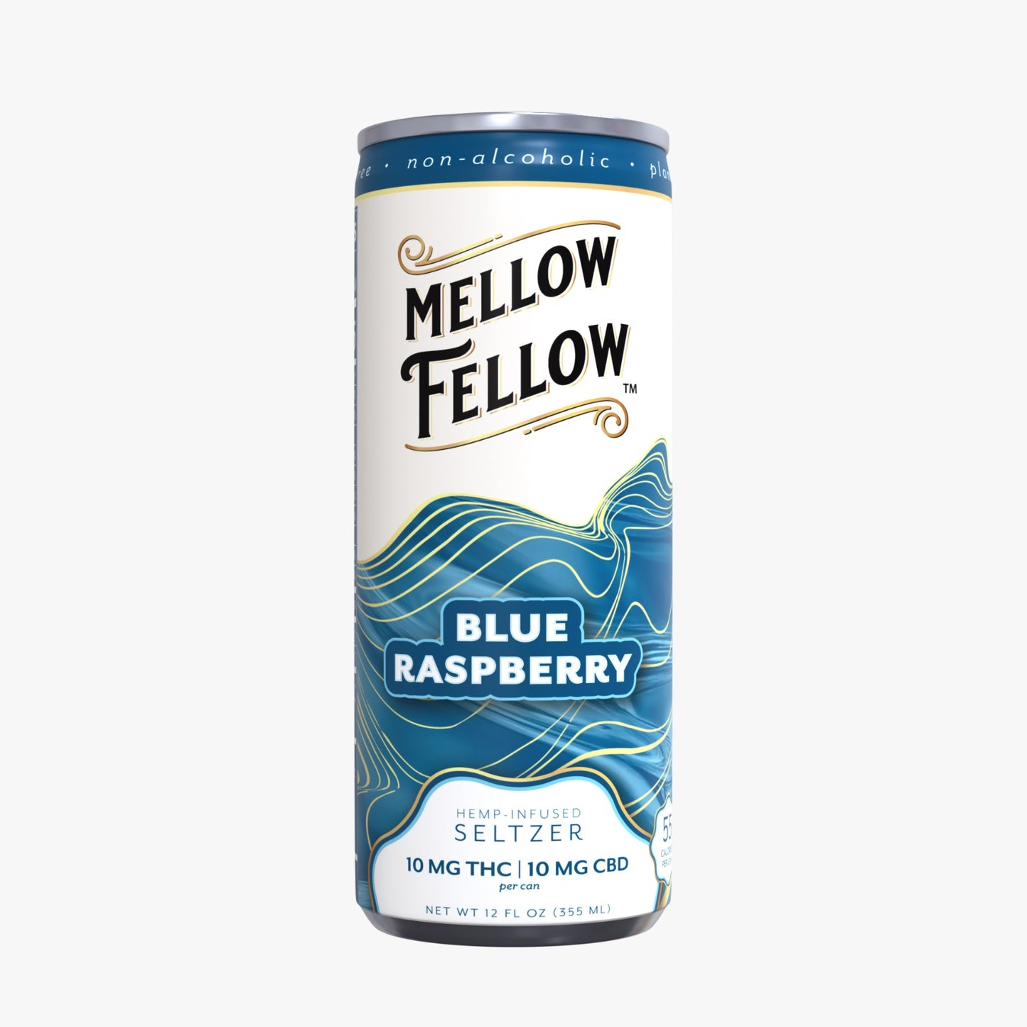 Mellow Fellow Delta 9 THC + CBD Seltzer Beverage 20MG - 24 Packs MASTER CASE
