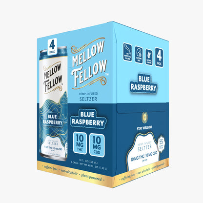 Mellow Fellow Delta 9 THC + CBD Seltzer Beverage 20MG - 24 Packs MASTER CASE