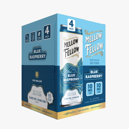 Mellow Fellow Delta 9 THC + CBD Seltzer Beverage 20MG - 24 Packs MASTER CASE