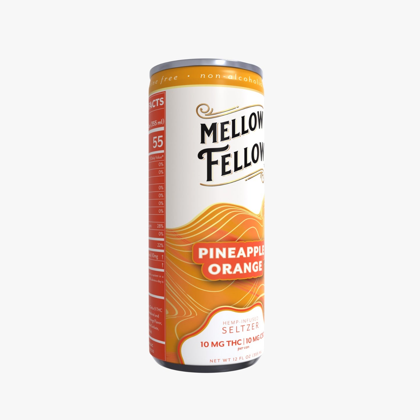 Mellow Fellow Delta 9 THC + CBD Seltzer Beverage 20MG - 24 Packs MASTER CASE