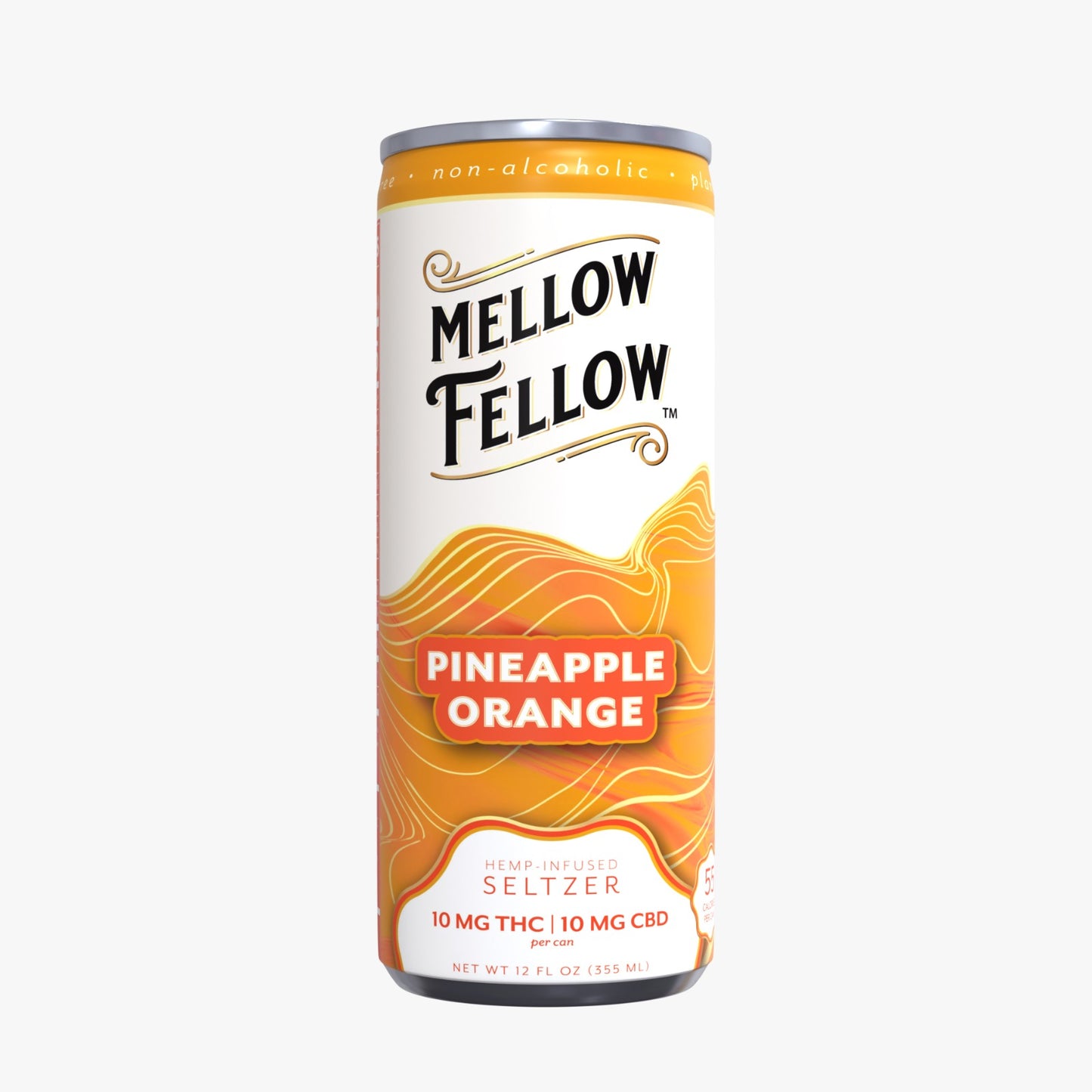 Mellow Fellow Delta 9 THC + CBD Seltzer Beverage 20MG - 24 Packs MASTER CASE