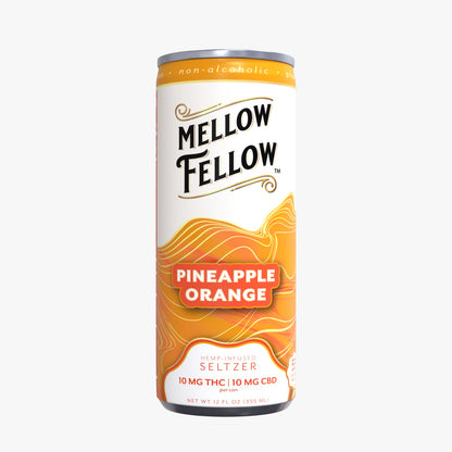 Mellow Fellow Delta 9 THC + CBD Seltzer Beverage 20MG - 24 Packs MASTER CASE