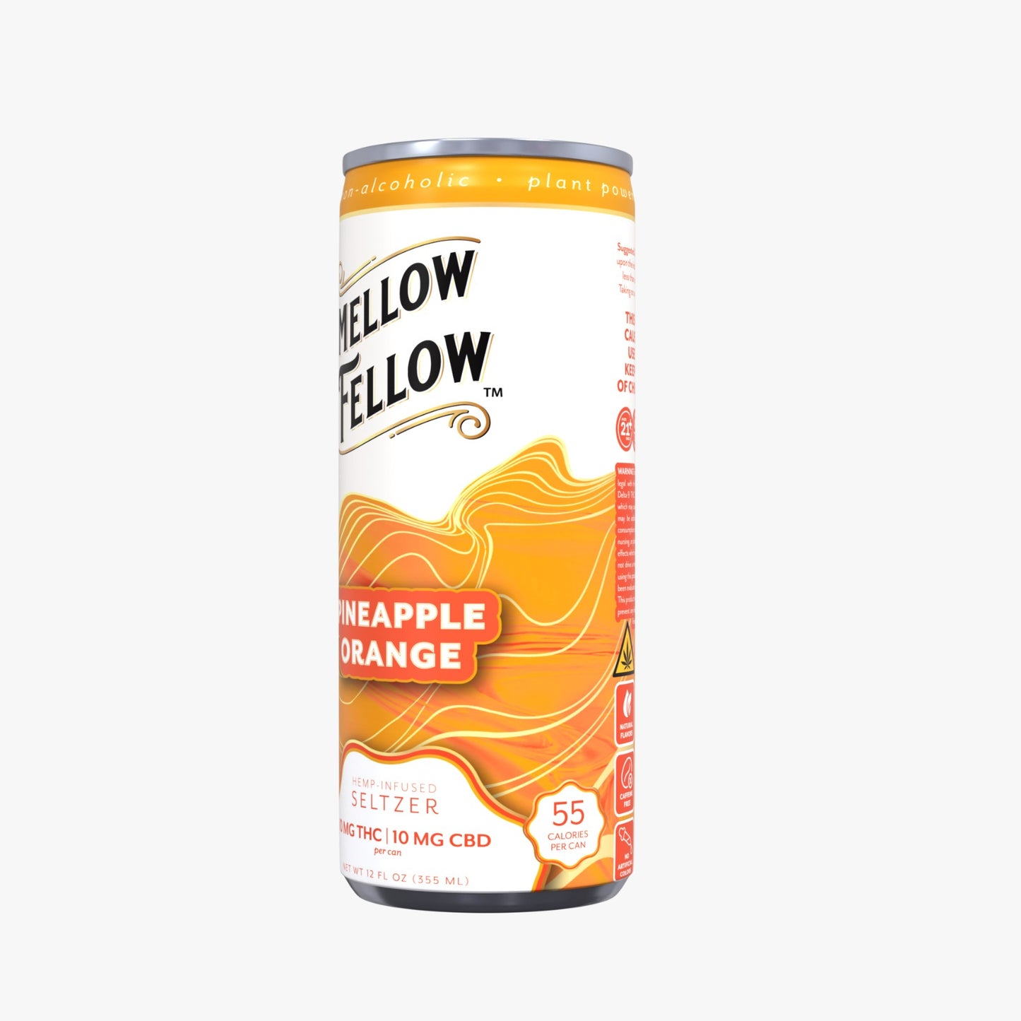 Mellow Fellow Delta 9 THC + CBD Seltzer Beverage 20MG - 24 Packs MASTER CASE