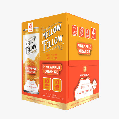 Mellow Fellow Delta 9 THC + CBD Seltzer Beverage 20MG - 24 Packs MASTER CASE