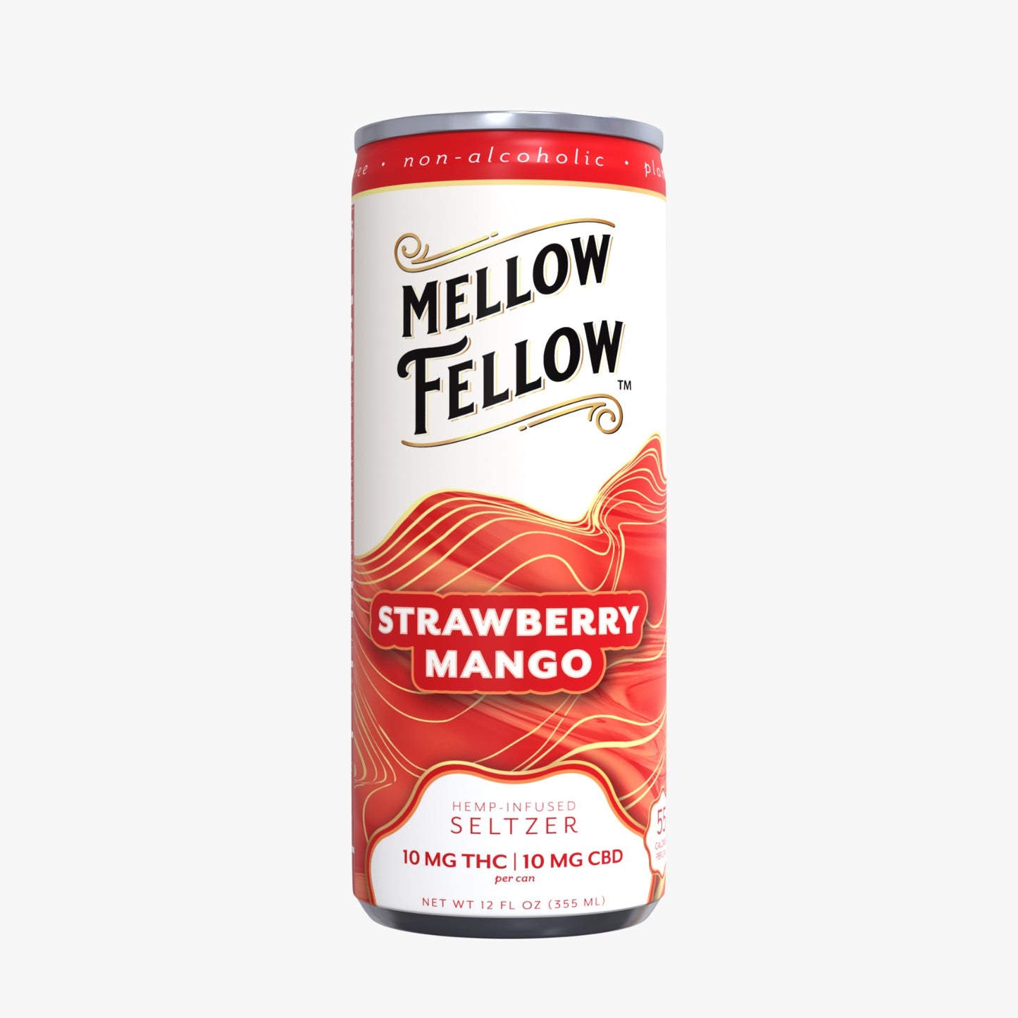 Mellow Fellow Delta 9 THC + CBD Seltzer Beverage 20MG - 24 Packs MASTER CASE