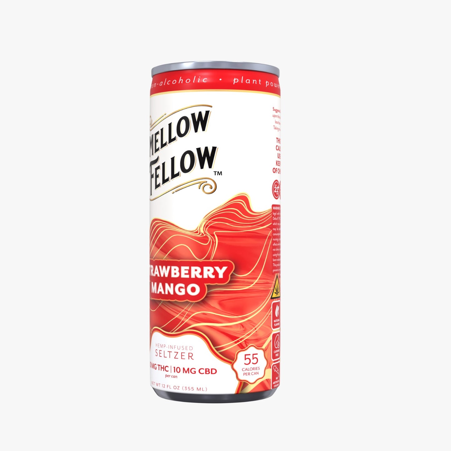 Mellow Fellow Delta 9 THC + CBD Seltzer Beverage 20MG - 24 Packs MASTER CASE