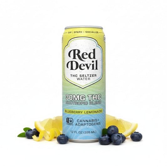 Red Devil THC Seltzer Water 30mg and 70mg - 12 CANS PER CASE