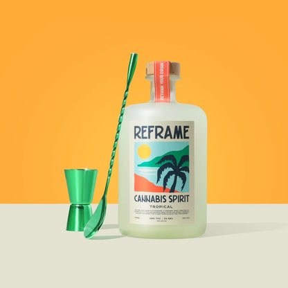 Bottle of Reframe Cannabis Spirit 750ML TROPICAL