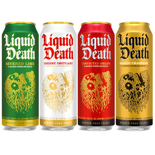 Liquid Death Sparkling Water Can 16.9oz I 24 cans