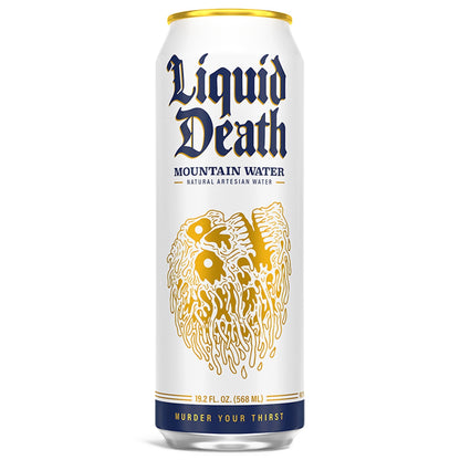 Liquid Death Sparkling Water Can 16.9oz I 24 cans