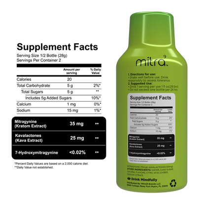 Mitra-9 Kratom & Kava Shot 2oz I Display Box of 12